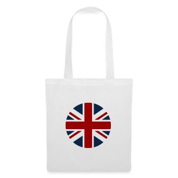 Great Britain flag in the shape of a circle - Tote Bag - white - Front