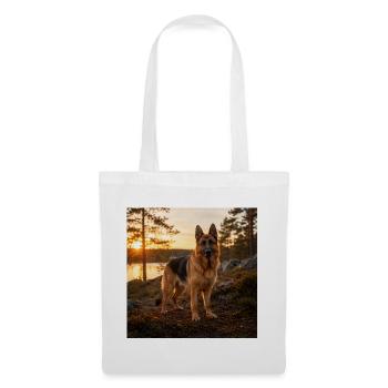 German Shepherd Dog at Sunset - Tote Bag - white - Front