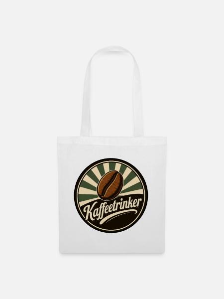Kaffeetrinker klassisch - Stoffbeutel - Weiß
