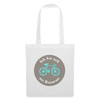 Fahrrad Rennrad coole Sprüche Stimmung Bürohumor  - Stoffbeutel - Weiß - Vorne