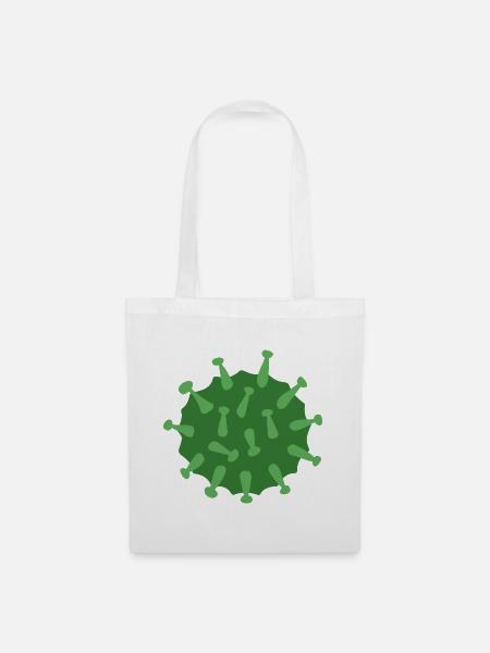 Virus Green - Stoffbeutel - Weiß