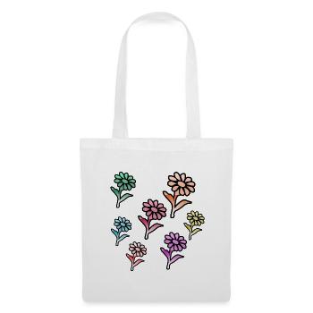 Fleur - Sac en tissu - blanc - Devant