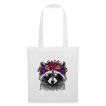 Lunettes de soleil couronne de fleurs laveurs - Sac en tissu - blanc - Devant