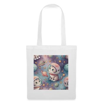 Chaton cosmique en orbite - Sac en tissu - blanc - Devant