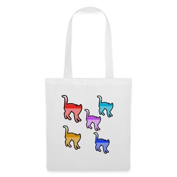 félin - Sac en tissu - blanc - Devant