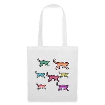 félin - Sac en tissu - blanc - Devant