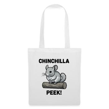 Chinchilla Peek Nagetierfell Stamm - Stoffbeutel - Weiß - Vorne