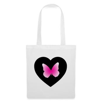 Schmetterling - Stoffbeutel - Weiß - Vorne