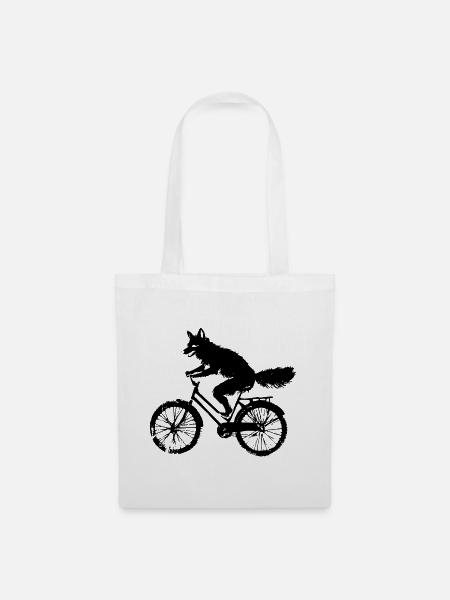 Fahrrad Fuchs - Stoffbeutel - Weiß