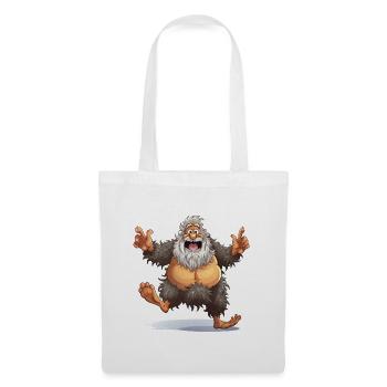 Happy Bigfoot Cartoon - Tote Bag - white - Front