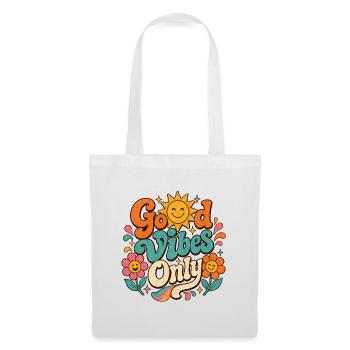 Le seul Retro Floral de Good Vibe - Sac en tissu - blanc - Devant