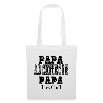 Papa Architecte Papa Très Cool - Sac en tissu - blanc - Devant