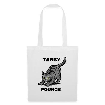 Chat Tigre Tabby Pounce Felin Chasse - Sac en tissu - blanc - Devant