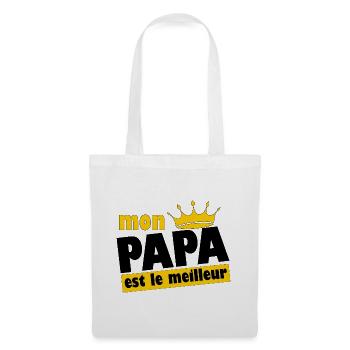 Mon Papa est le meilleur - Sac en tissu - blanc - Devant