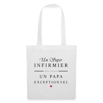 super infirmier - papa exceptionnel - Sac en tissu - blanc - Devant