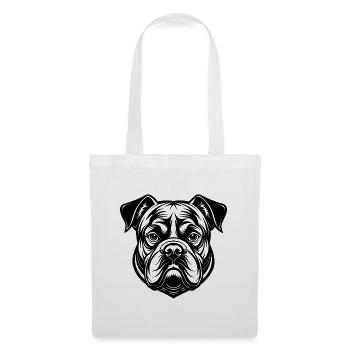 Bouledogue anglais - Sac en tissu - blanc - Devant