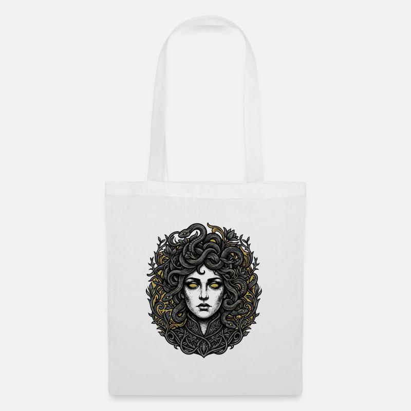 Medusa-Schlangenkrone - Stoffbeutel - Weiß