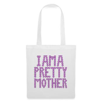 Je suis une jolie typographie maternelle - Sac en tissu - blanc - Devant