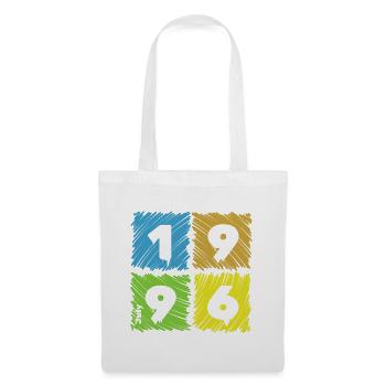 30. Écussons de Farbige du Geburtstag depuis 07/1996 - Sac en tissu - blanc - Devant