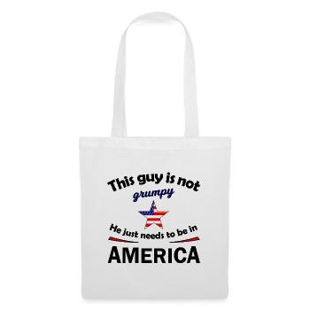 Grumpy Star avec étoile du drapeau américain - Sac en tissu - blanc - Devant