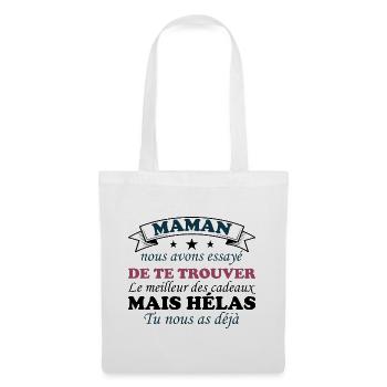 Maman nous avons essayé de te trouver cadeau - Sac en tissu - blanc - Devant