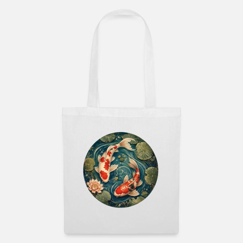 Étang Koi - Sac en tissu - blanc