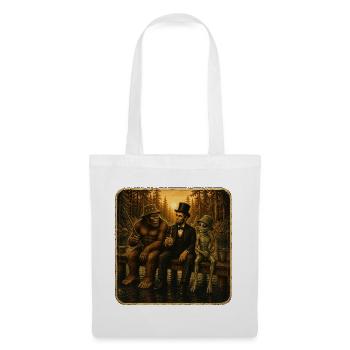 Bigfoot Lincoln Alien - Retro Fishing Friendship - Tote Bag - white - Front