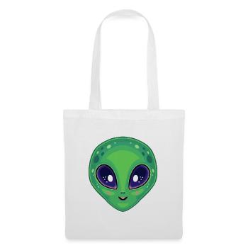 Cute Kawaii Bright-Eyed Alien - Tote Bag - white - Front