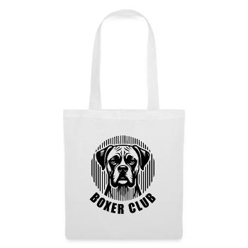 Boxer Club – Minimalist linear silhouette Hund - Stoffbeutel - Weiß - Vorne