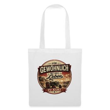 Vintage Traktor Spruch Bauernhof Design - Stoffbeutel - Weiß - Vorne