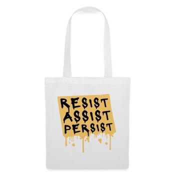 Resist Assist Persist Activism Motivation Logo - Tote Bag - white - Front