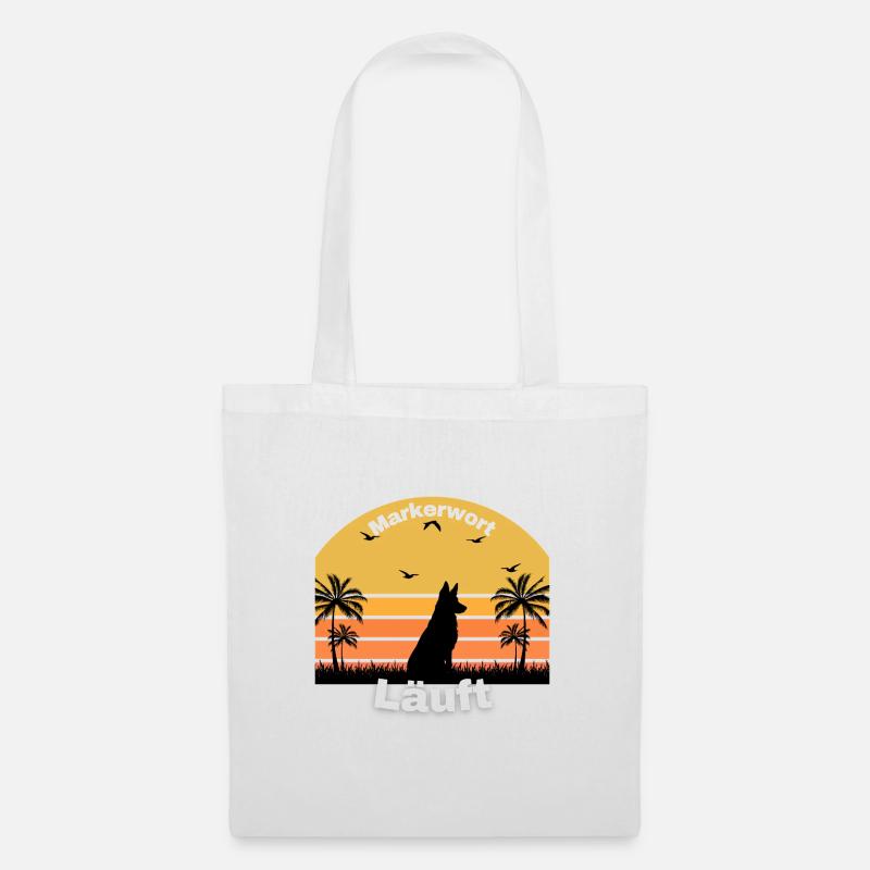 Exécution de mots de repère - Sac en tissu - blanc