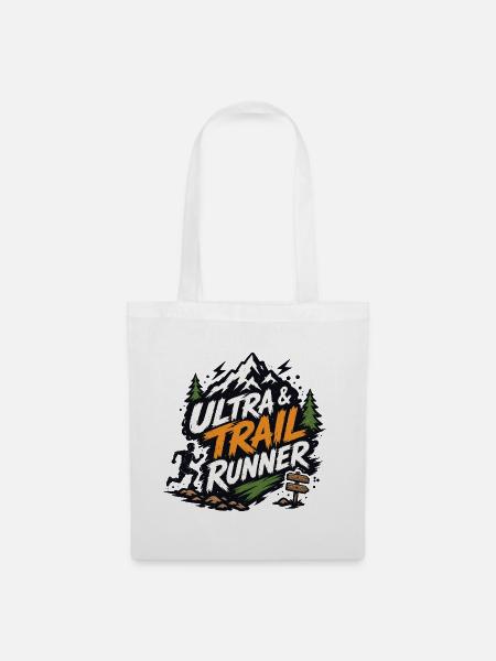 Ultra- und Trailrunner - Stoffbeutel - Weiß