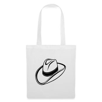 Chapeau de cow-boy - Sac en tissu - blanc - Devant
