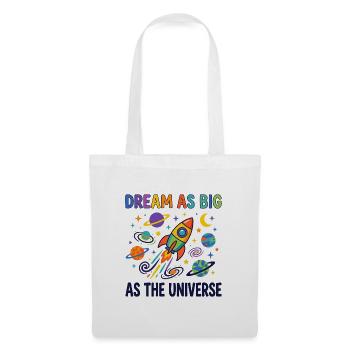 Rêvez aussi grand que l’univers Kids Space - Sac en tissu - blanc - Devant