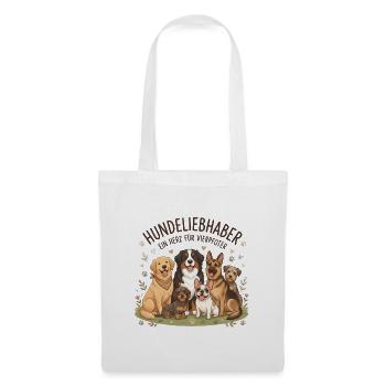 Hundedeliebhaber – Ein Herz Für Vierbeiner - Stoffbeutel - Weiß - Vorne