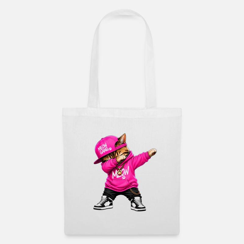 Dabbing Cat - Tote Bag - white