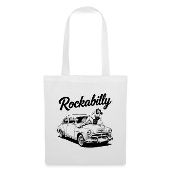 T-shirt classique Pin-Up Car Hot Up de la Hot Flip - Sac en tissu - blanc - Devant
