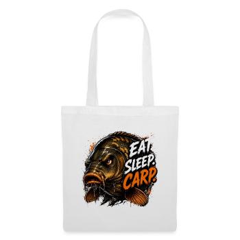 Manger Sommeil Carpe Pêche à la Carpe - Sac en tissu - blanc - Devant
