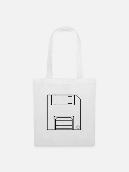 Diskette - Stoffbeutel - Weiß