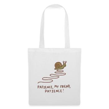 Escargot de la Patience - Sac en tissu - blanc - Devant