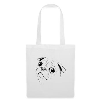 Pug drawing - Tote Bag - white - Front