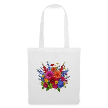 Blossom Explosion – Colorful Summer Bouquet - Tote Bag - white - Front
