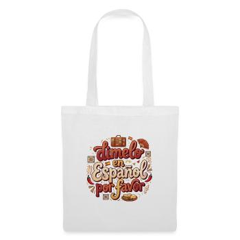 Dimelo En Espanol Por Favor - Sac en tissu - blanc - Devant