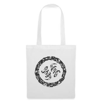 Mandala du Cercle Gecko - Sac en tissu - blanc - Devant