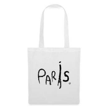 Diction dessinée à la main à Paris - Sac en tissu - blanc - Devant