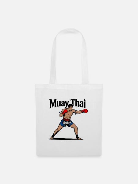 Muay Thai Kickboxen - Stoffbeutel - Weiß