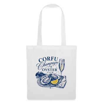Corfu Champ*gne & Oyster Club Logo - Tote Bag - white - Front