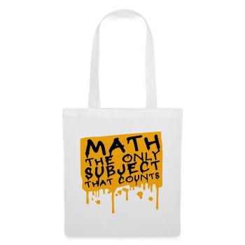 Les mathématiques La seule matière qui compte Nerd Mathe Logo - Sac en tissu - blanc - Devant