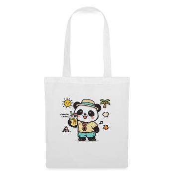 Summer panda on the beach - Tote Bag - white - Front